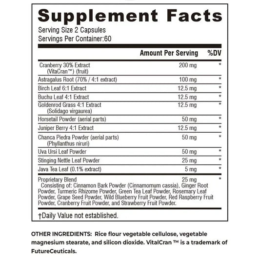 Kidney Health and Bladder Support - Boosts Energy,Supports The Immune System,Cleanses The Kidneys & Bladder - 120 Capsules ﻿
