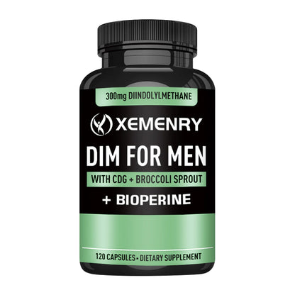 DIM for Men Capsules - Balance Hormones, Boost Metabolism, and Increase Muscle Mass - 120 Capsules