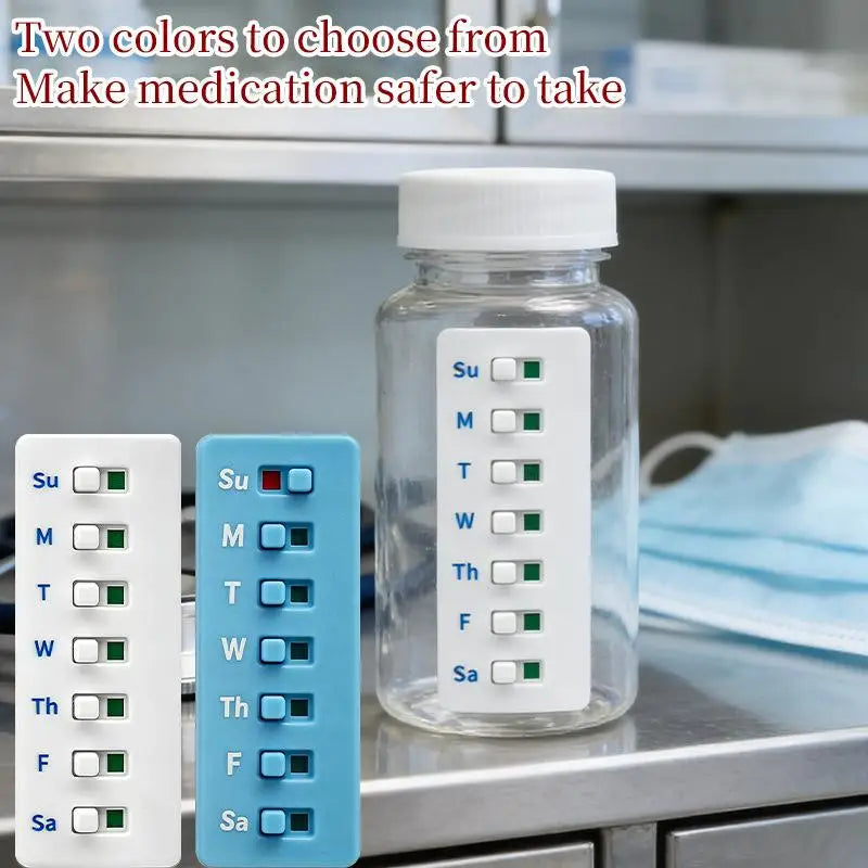 .Reusable Medication Tracker & Color-Coded Reminder System Pill Organizer Attach To Vitamin Bottles Medication Schedule Tracker