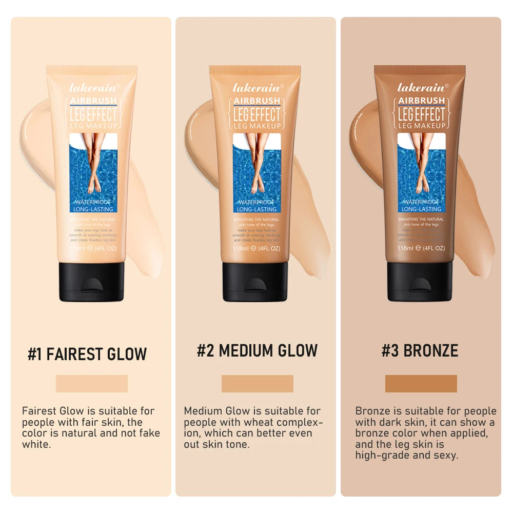 Leg Makeup Lotion Even Skin Tone Body Foundation 100ml Tan Waterproof Long Lasting Body Tanning Cream Medium Bronze Leg Makeup