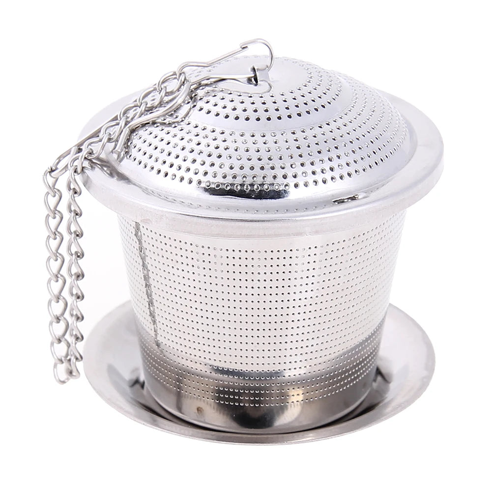 Stainless Steel Tea Infuser Ultra Fine Tea Strainer with Extended Chain Hook Mesh Tea Strainer for Brew Tea Spices & Seasonings