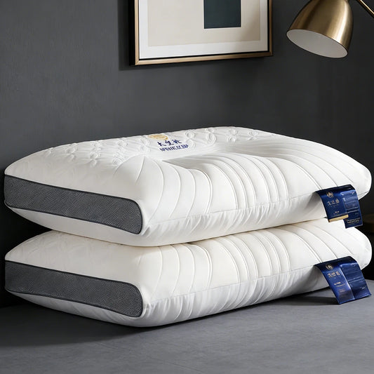 3D Ergonomic Design Soybean Fiber Neck Pillow Natural Latex Antibacterial Medical Bed Pillow