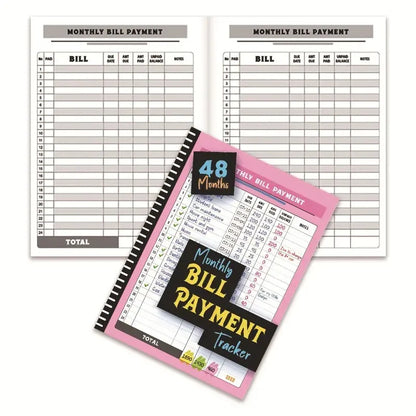 4-Year Monthly Bill Payment Tracker Notebook 960 Records Budget Planner Expense Journal for Home And Office