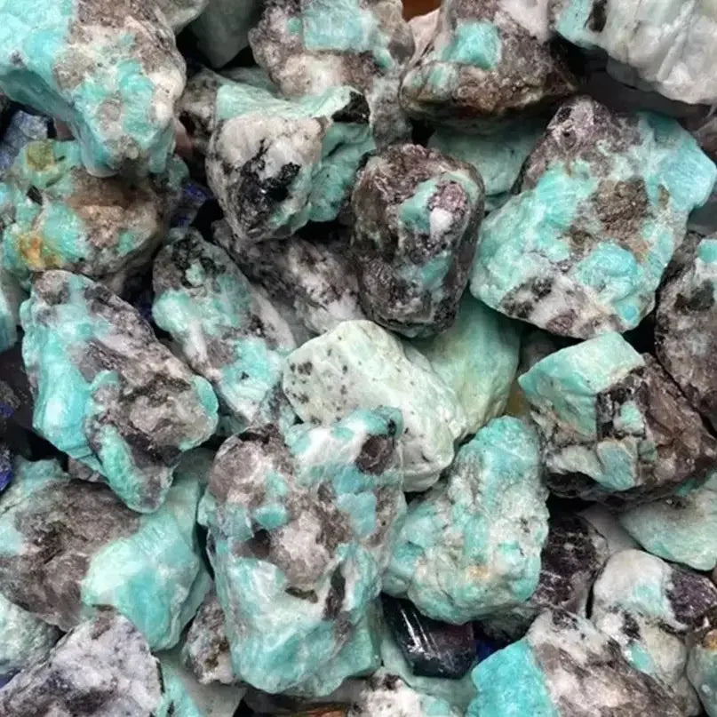 Natural Amazonite Rough Stone for Tumbling Bulk Lot Fountain Rocks Wire Wrapping Wicca Reiki Healing Crystals