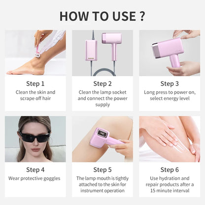 MLAY T14 IPL ICE Cooling IPL Laser Epilator Home Hair Removal Device Replaceable Face Body Bikini