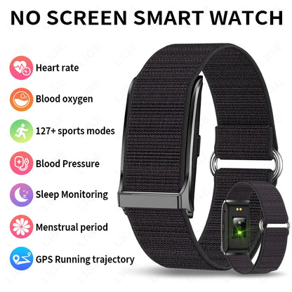 LIGE No Screen Smart Watch Men's Sports Outdoors Fitness Heart Rate Monitor 1ATM Waterproof New Smartwatch For
