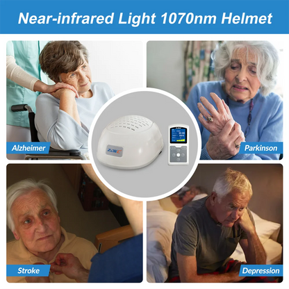 Infrared Light Helmet 1070nm Dementia Therapy Gadgets for Stroke Victims Boost The Brain Activities Enhance Cognition