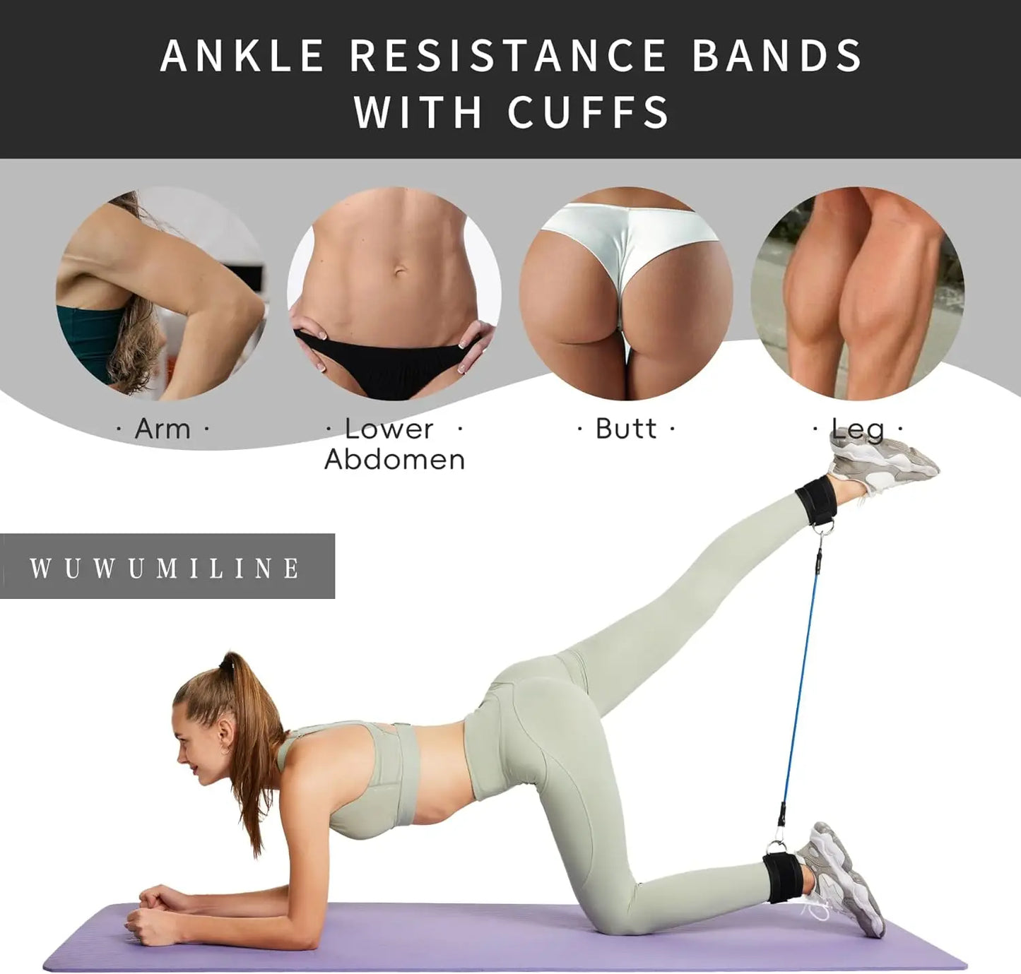 Fitness Ankle Straps Adjustable D-Ring Support Cuffs Gym Leg Strength Workouts Pulley With Buckle Sports Guard Safety Abductors