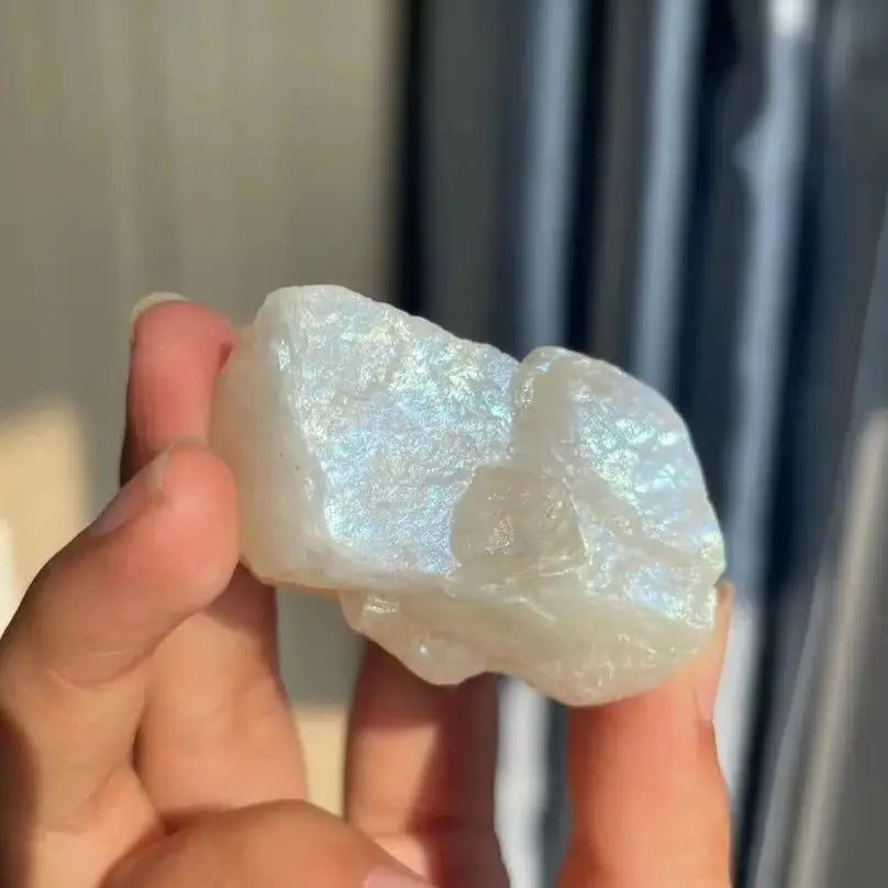 Rare Natural Blue Moonstone Raw Stone Landscaping Quartz Decoration Energy Healing Crystal Gravel Fish Tank Flower Pot Gravel