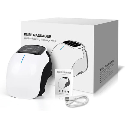 Cordless Knee Massager with Heat,Relax Knee Massage Helps Joint Stiff and Discomfort,3 Levels Heat & Vibration 10 Min Auto Off