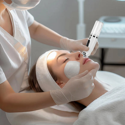 Black Head Remover with Water Chamber Pore Extractor & Facial Kit 6 Suction Heads & 4 Adjustment Modes Deep Hydration for Face