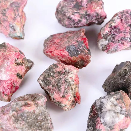 Natural Crystal Rhodonite Stone Pink With Black Healing Mineral Specimen for Meditation Crystal Gemstone Quartz Room Decor