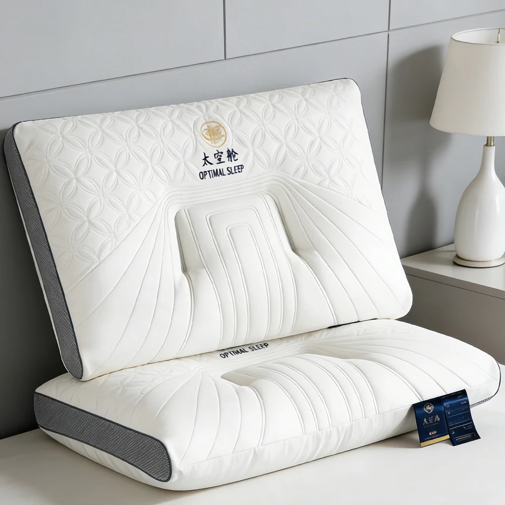 3D Ergonomic Design Soybean Fiber Neck Pillow Natural Latex Antibacterial Medical Bed Pillow
