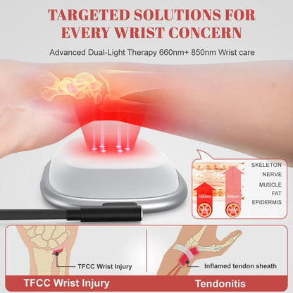 Red Light Therapy Mouse Wrist Rest - 660NM & 850NM Dual Band Infrared Light Relieve Wrist Pain