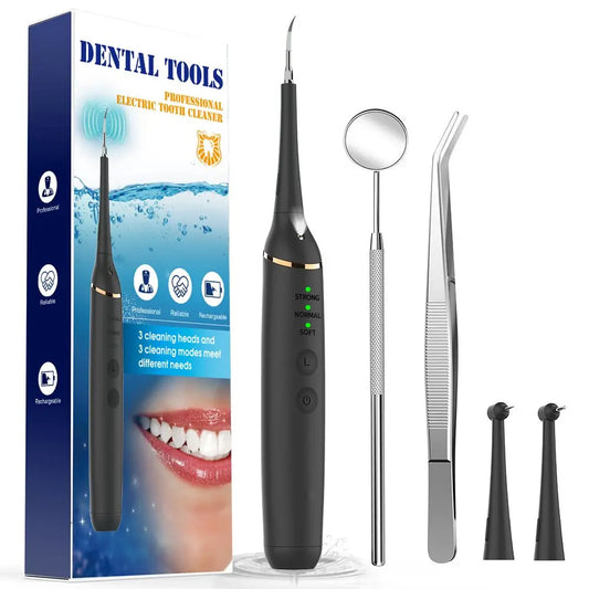 US Stock Portable Electric Sonic Dental Scaler Tooth Cleaner Calculus Stains Tartar Remover Dentist Teeth Whitening Oral Care