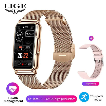 For Android IOS Smart Bracelet Women Smartwatch Heart Rate Blood Oxygen Waterproof Sport Smart Band Watch For Ladies +Gift