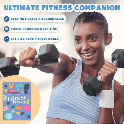 Fitness Journal for Women – Workout Log Book, Undated Fitness Planner, Exercise Planner & Weight Loss Tracker for Gym and Home W