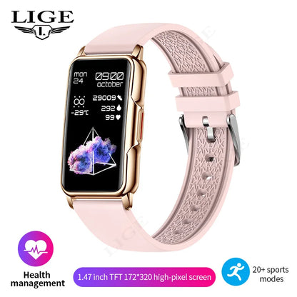 For Android IOS Smart Bracelet Women Smartwatch Heart Rate Blood Oxygen Waterproof Sport Smart Band Watch For Ladies +Gift