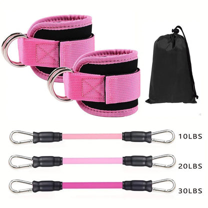 Fitness Ankle Straps Adjustable D-Ring Support Cuffs Gym Leg Strength Workouts Pulley With Buckle Sports Guard Safety Abductors