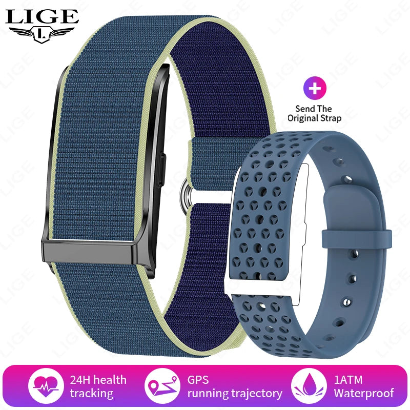 LIGE No Screen Smart Watch Men's Sports Outdoors Fitness Heart Rate Monitor 1ATM Waterproof New Smartwatch For