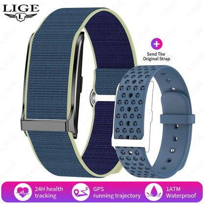 LIGE No Screen Smart Watch Men's Sports Outdoors Fitness Heart Rate Monitor 1ATM Waterproof New Smartwatch For