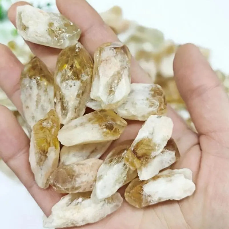 50-200g Natural Brazilian Rough Citrine Cluster Raw Specimen Healing Stone Reiki Rock Ornaments Home Decoration  Gemstone