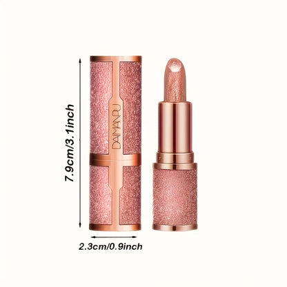 Rose smoke powder, bright starry sky, glossy velvet texture, durable, make your lips shiny, waterproof, anti-fouling.