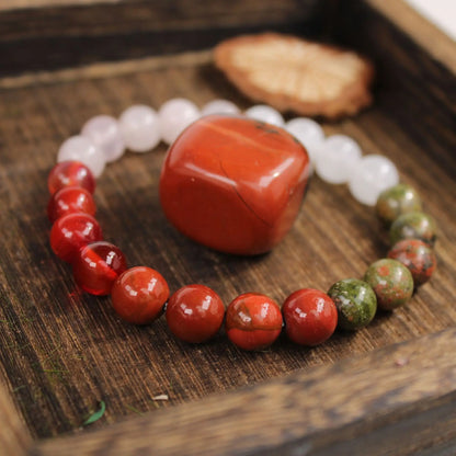 1Pc Natural Stone Bracelet For Women Moonstone Healing Elastic Beads Chain Bangle Female Fashion Jewelry Accessories