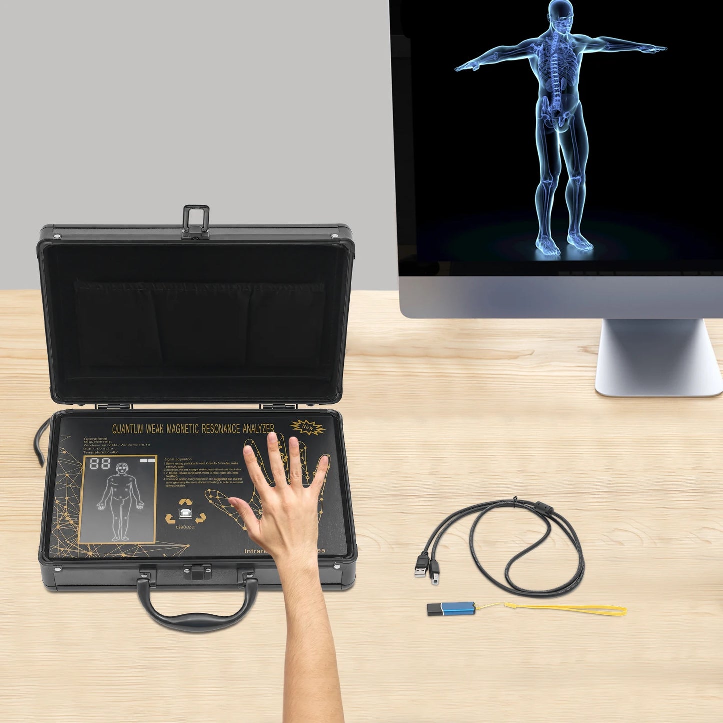 Hand Diagnostic Tester Hand Physiotherapy Instrument Body Scanner Analyzer Health Detector Full Body Analysis