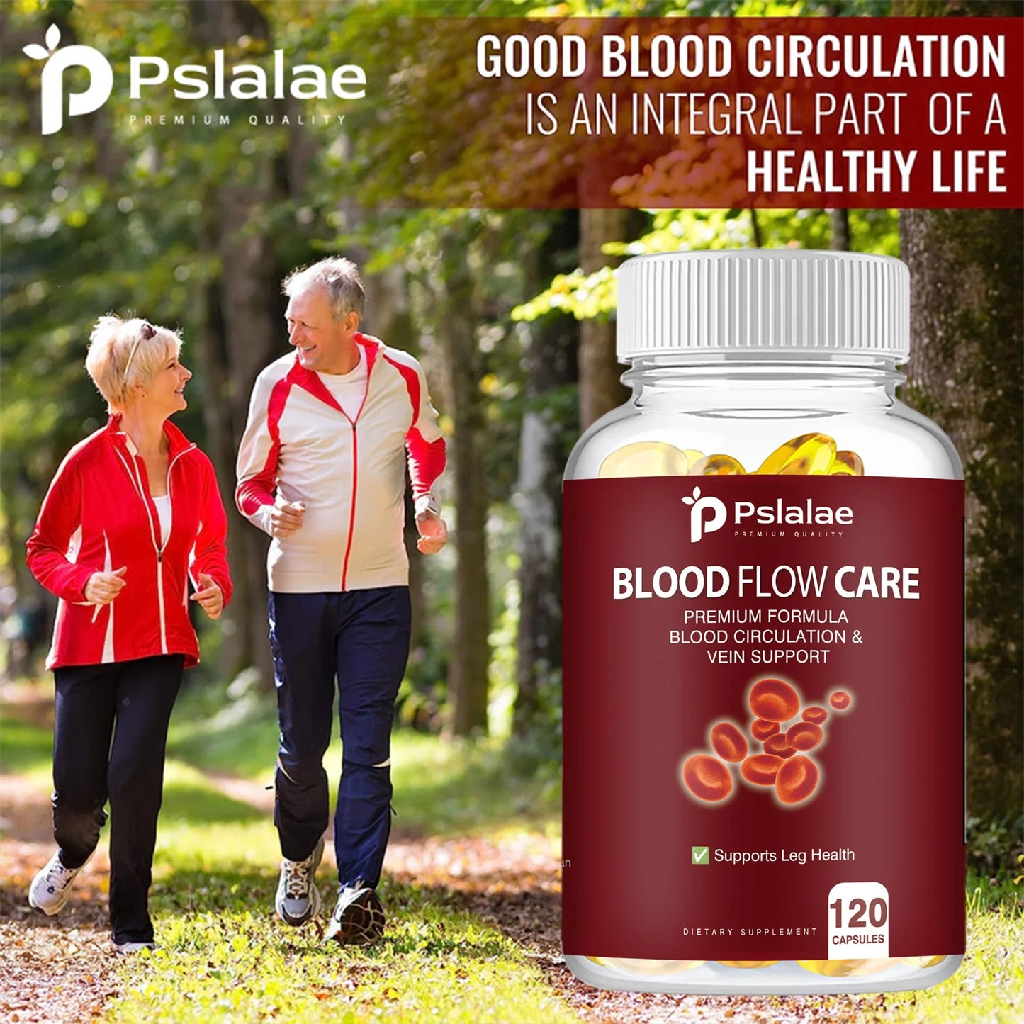 Blood Flow Care - Advanced Formula Contains Niacin, L-Arginine, Ginger To Support Heart Health - 120 Capsules