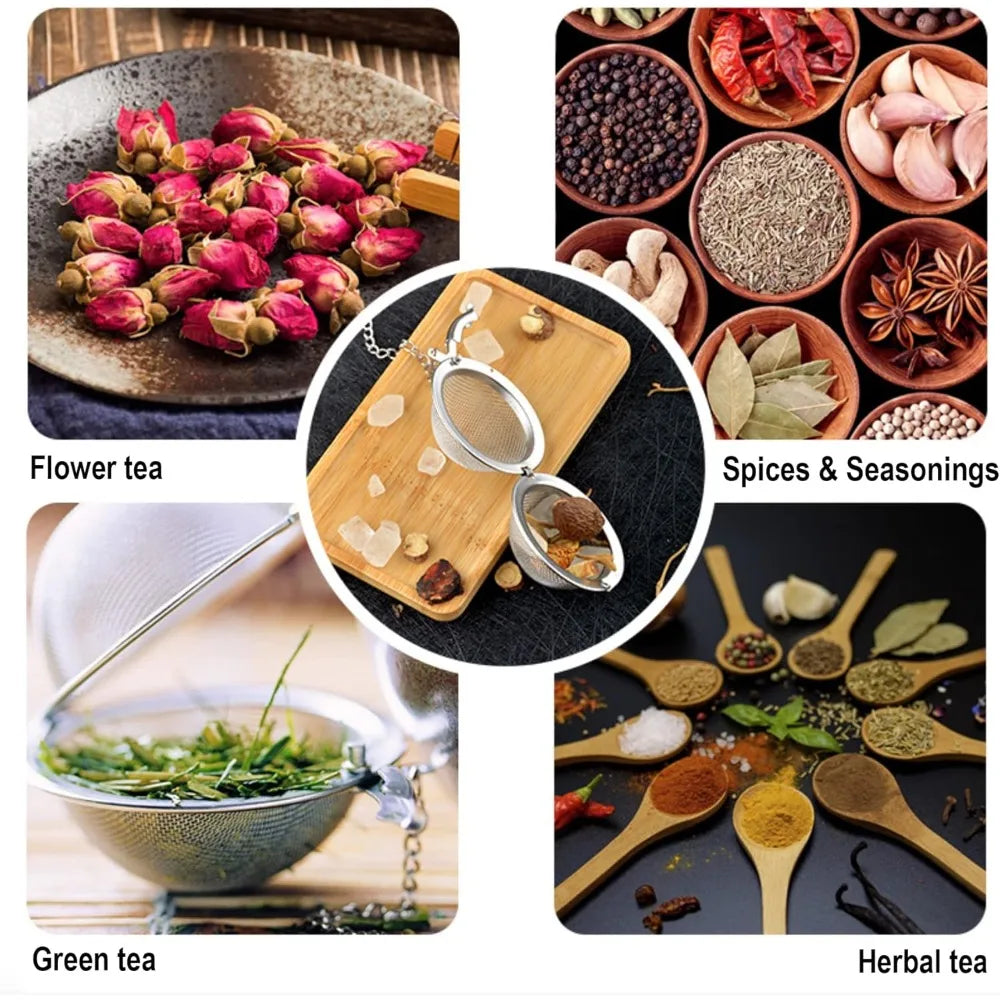 2-Pack Tea Infusers with Dragonfly & Butterfly Charms – Stainless Steel Loose Leaf Tea Balls with Decorative Pendants