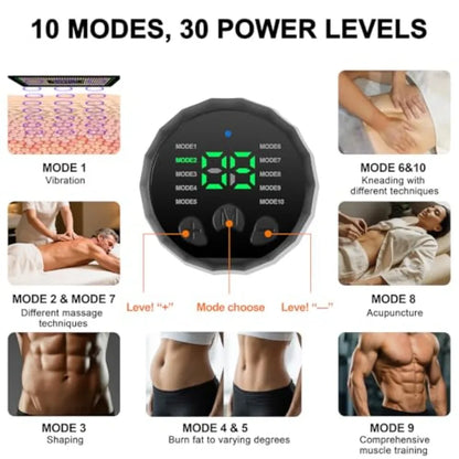 Electronic Muscle Stimulator for Core Arms Legs Fitness EMS Ab Machine Trainer for Men Women Workout Equipment with Adjustable
