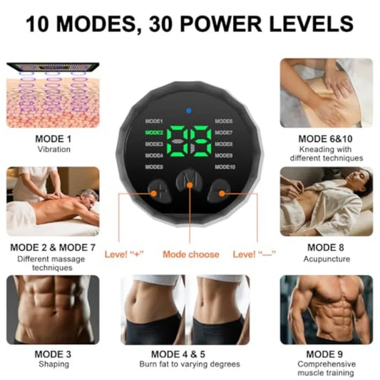 Electronic Muscle Stimulator for Core Arms Legs Fitness EMS Ab Machine Trainer for Men Women Workout Equipment with Adjustable