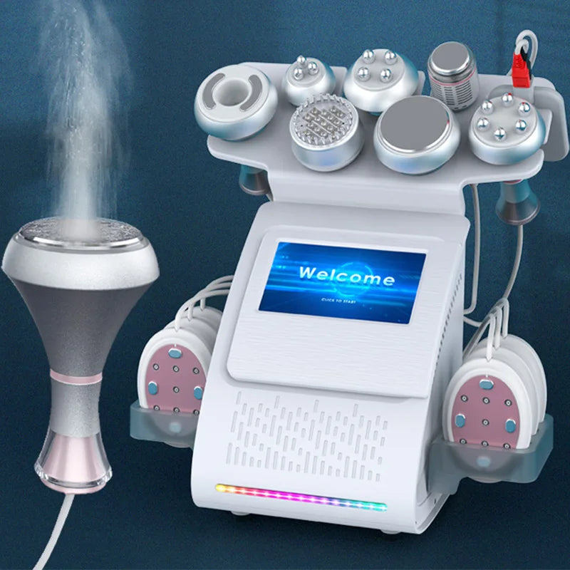 9 In 1 Vacuum Laser Radio Frequency RF 80K Lipo Slimming Ultrasonic Liposuction Cavitation Machine For Spa