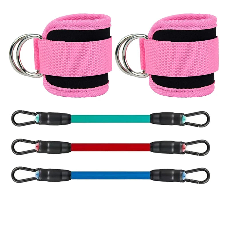Fitness Ankle Straps Adjustable D-Ring Support Cuffs Gym Leg Strength Workouts Pulley With Buckle Sports Guard Safety Abductors