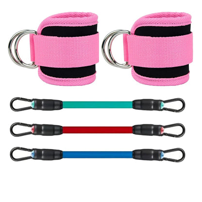 Fitness Ankle Straps Adjustable D-Ring Support Cuffs Gym Leg Strength Workouts Pulley With Buckle Sports Guard Safety Abductors
