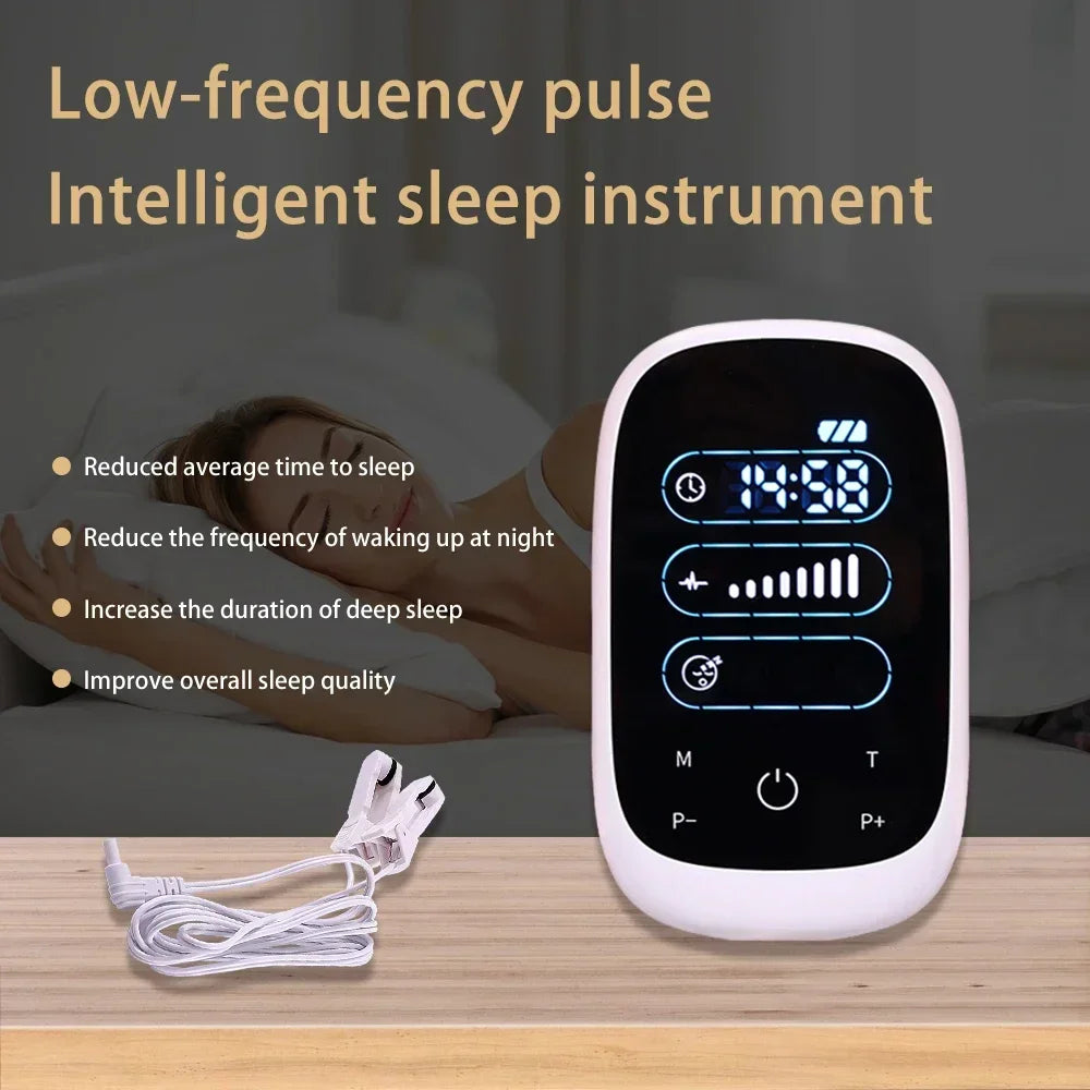 Sleep Aid Device For Insomnia CES Stimulation Therapy Ear Clip Type Touchscreen Fast  Sleeping Instrument Stress Pressure Anxiet