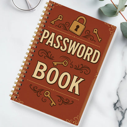 A5 Password Book,Internet Account and Website Login Organizer,Notes Section, Perfect Password Journal for Managing Cybersecurity