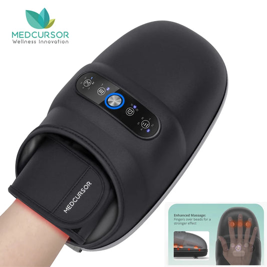 Wireless Electric Hand Massager Air Compression Hot Compress Palm Acupoint Massager Finger Arthritis Numbness Muscle Relaxation