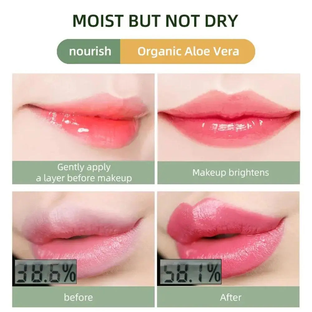 Moisturizing Aloe Vera Color-Changing Lipstick Temperature-Activated, Lip Balm for Nourishing, Anti-Drying, Exfoliating Lip Care