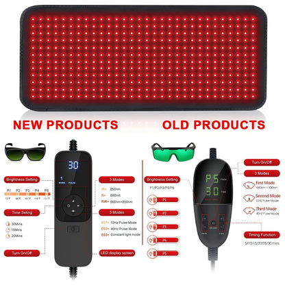 Red＆Infrared Therapy Belt Body Wearable Wrap Large heating Pad LED Beauty Devices for Face and Body Shoulder Joint Muscle