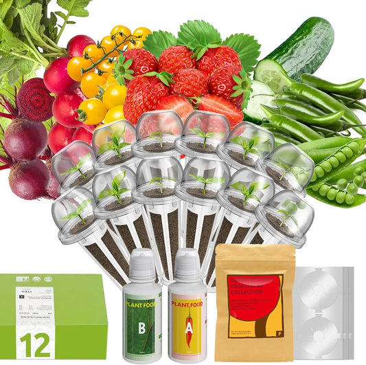 12-Pod Fruit Seed Pod Kit for Hydroponic Growing System,