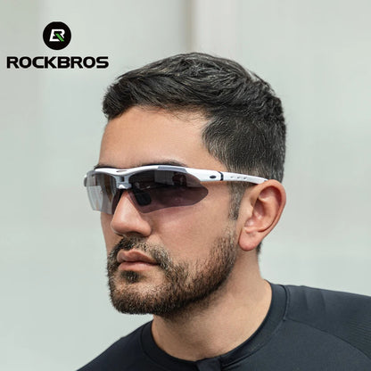 ROCKBROS Polarized Cycling Glasses, Sports Sunglasses Road MTB Mountain Bike Bicycle Riding Protection Goggles Eyewear 5 Lens
