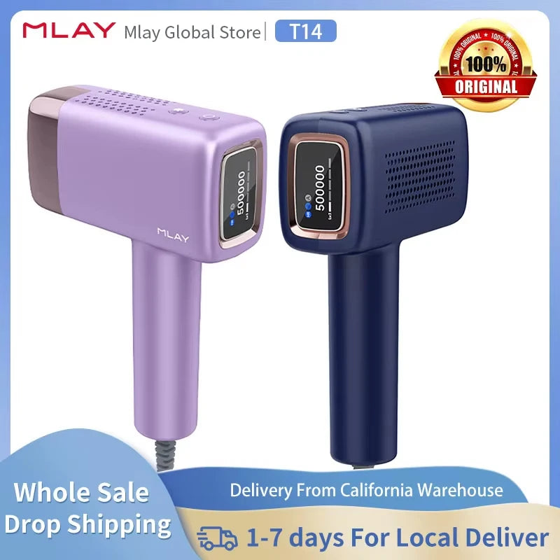 MLAY T14 IPL ICE Cooling IPL Laser Epilator Home Hair Removal Device Replaceable Face Body Bikini