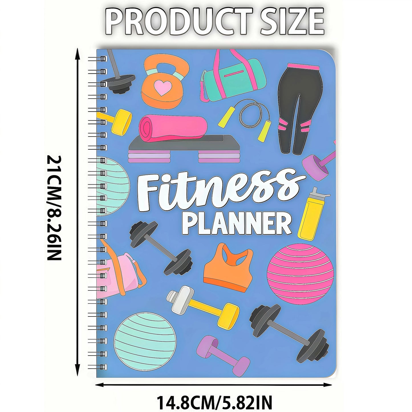 Fitness Journal for Women – Workout Log Book, Undated Fitness Planner, Exercise Planner & Weight Loss Tracker for Gym and Home W