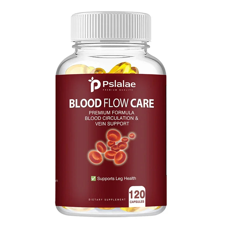 Blood Flow Care - Advanced Formula Contains Niacin, L-Arginine, Ginger To Support Heart Health - 120 Capsules