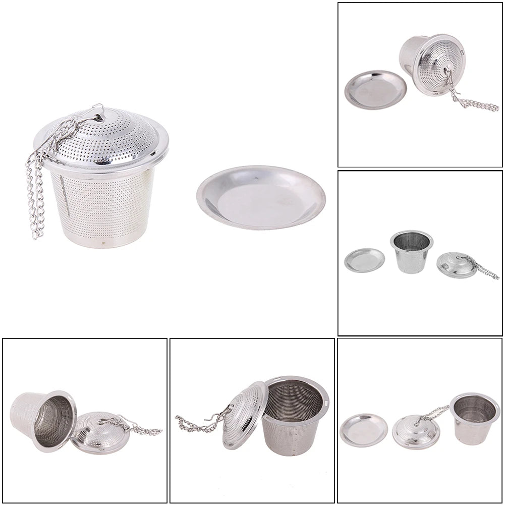 Stainless Steel Tea Infuser Ultra Fine Tea Strainer with Extended Chain Hook Mesh Tea Strainer for Brew Tea Spices & Seasonings