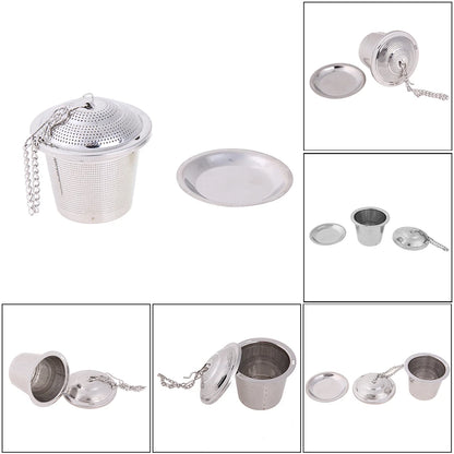 Stainless Steel Tea Infuser Ultra Fine Tea Strainer with Extended Chain Hook Mesh Tea Strainer for Brew Tea Spices & Seasonings