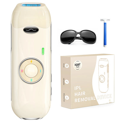 Laser Hair Removal IPL 0.8s Pulse Unlimted Flashes Painless Permanent Hair Remover for Women/Men Face/Bikini/Legs