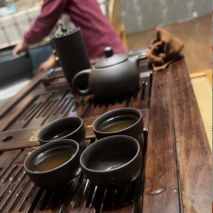 1SET Elegant & Portable Zisha Tea Set - The Perfect Holiday Gift for Tea Lovers